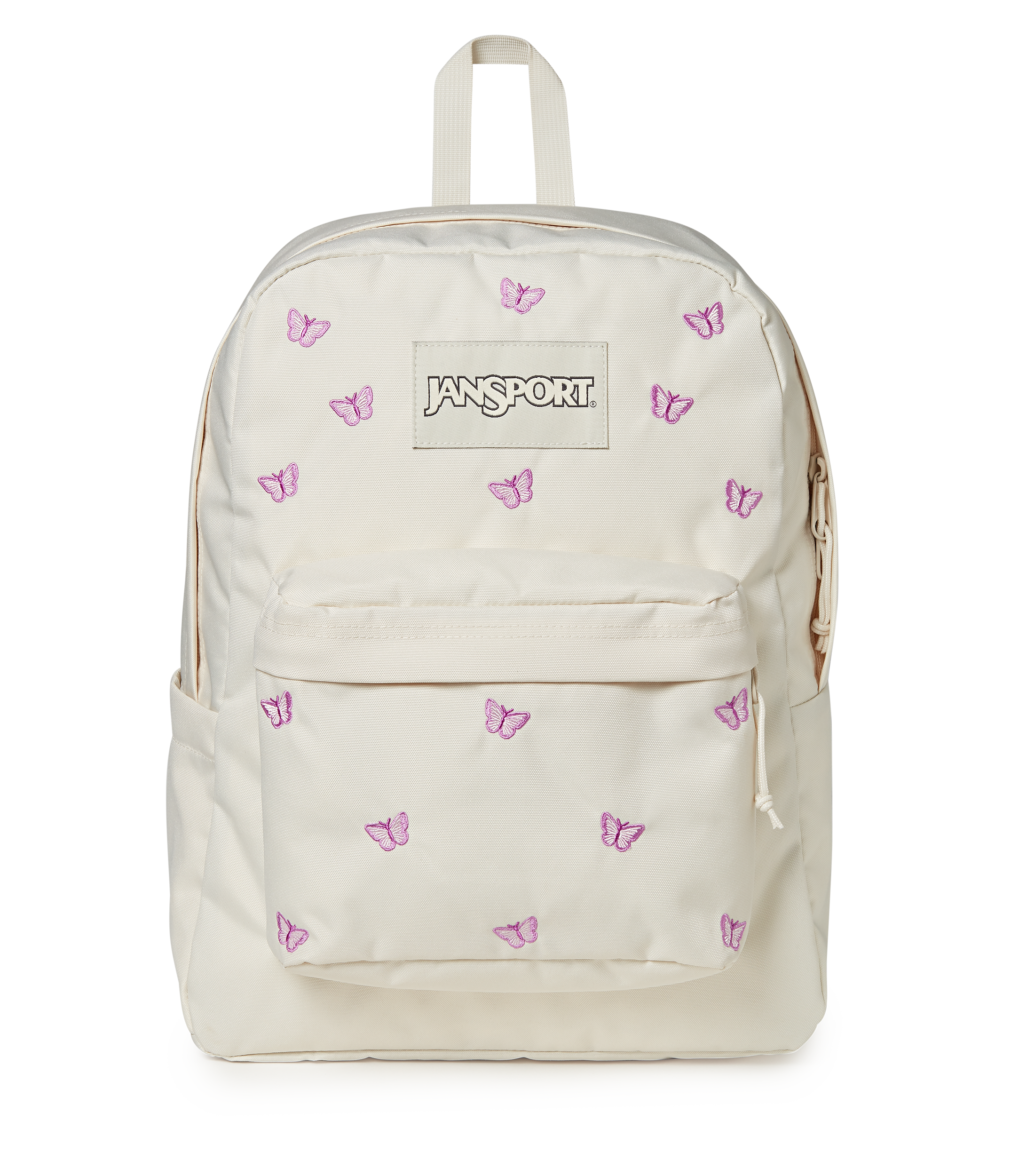 JanSport Superbreak Plus FX Tiny Butterflies Backpack - WHITE